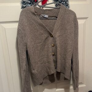 Mango Brown Button-Up Cardigan